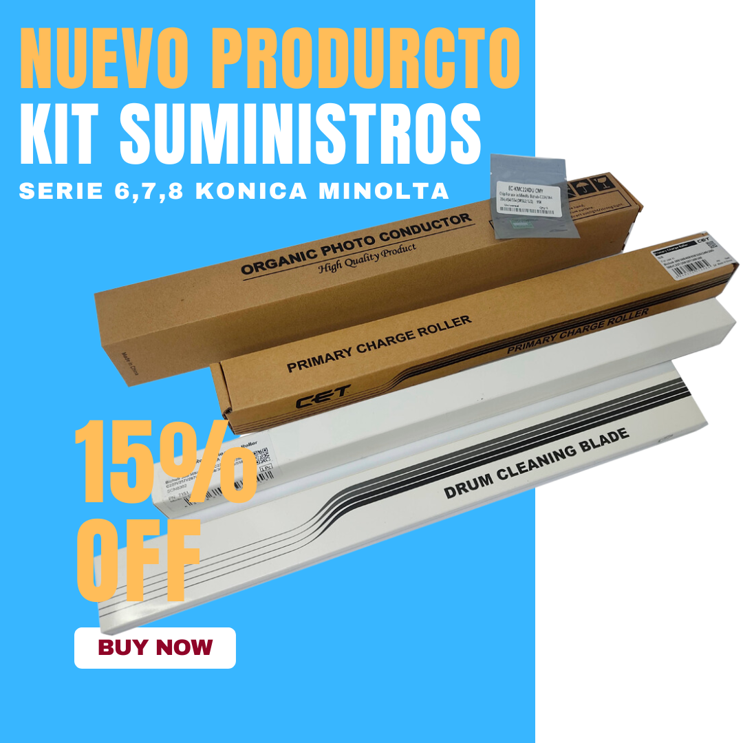 Kit Suministros Unidad de Cilindro Konica Minolta C266 C458 C227